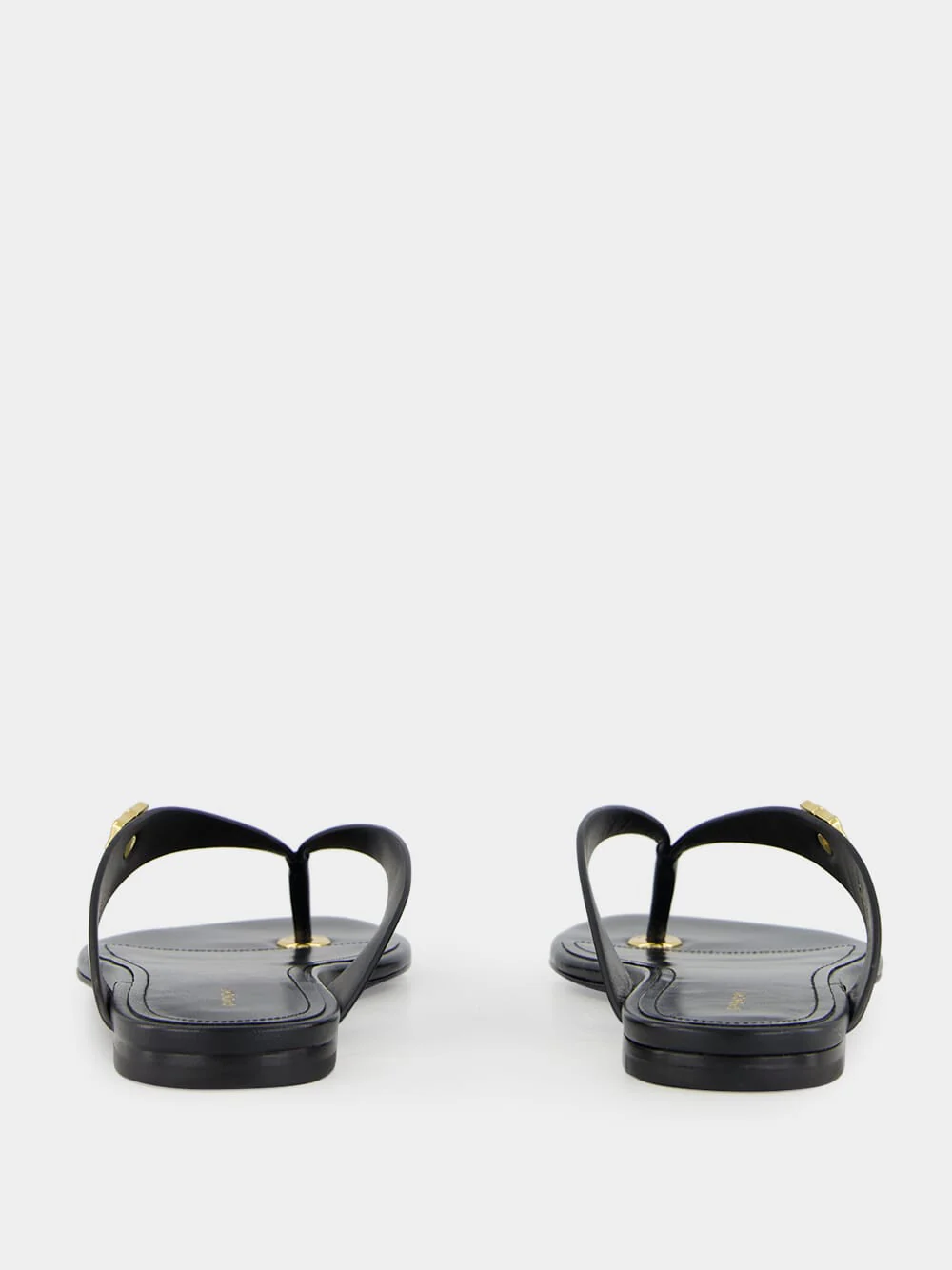 Black 4G Liquid Leather Tong Sandals - Image 5
