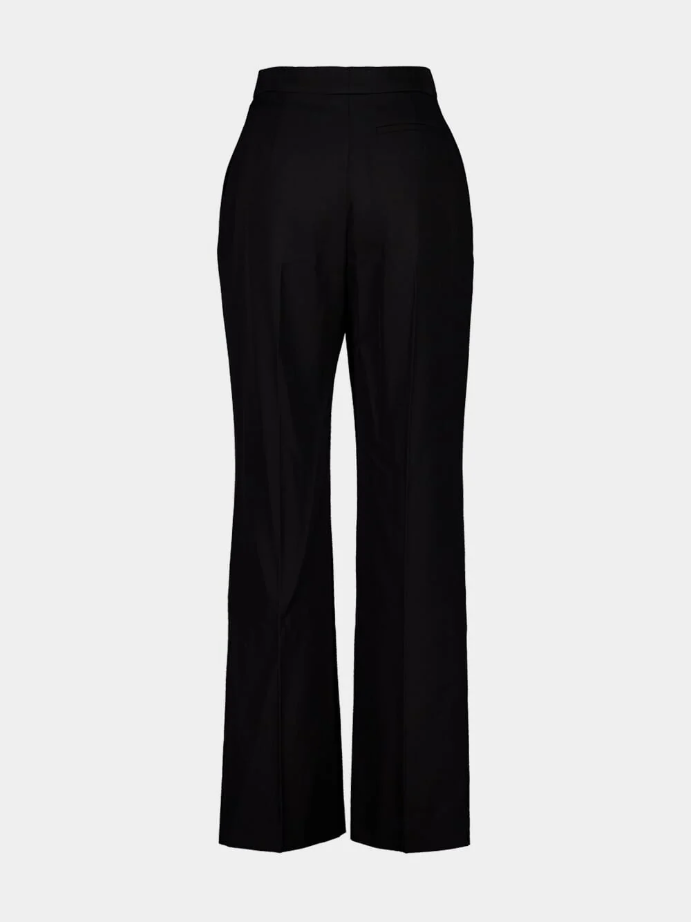 Black Classic Wool Cigarette Trousers - Image 2