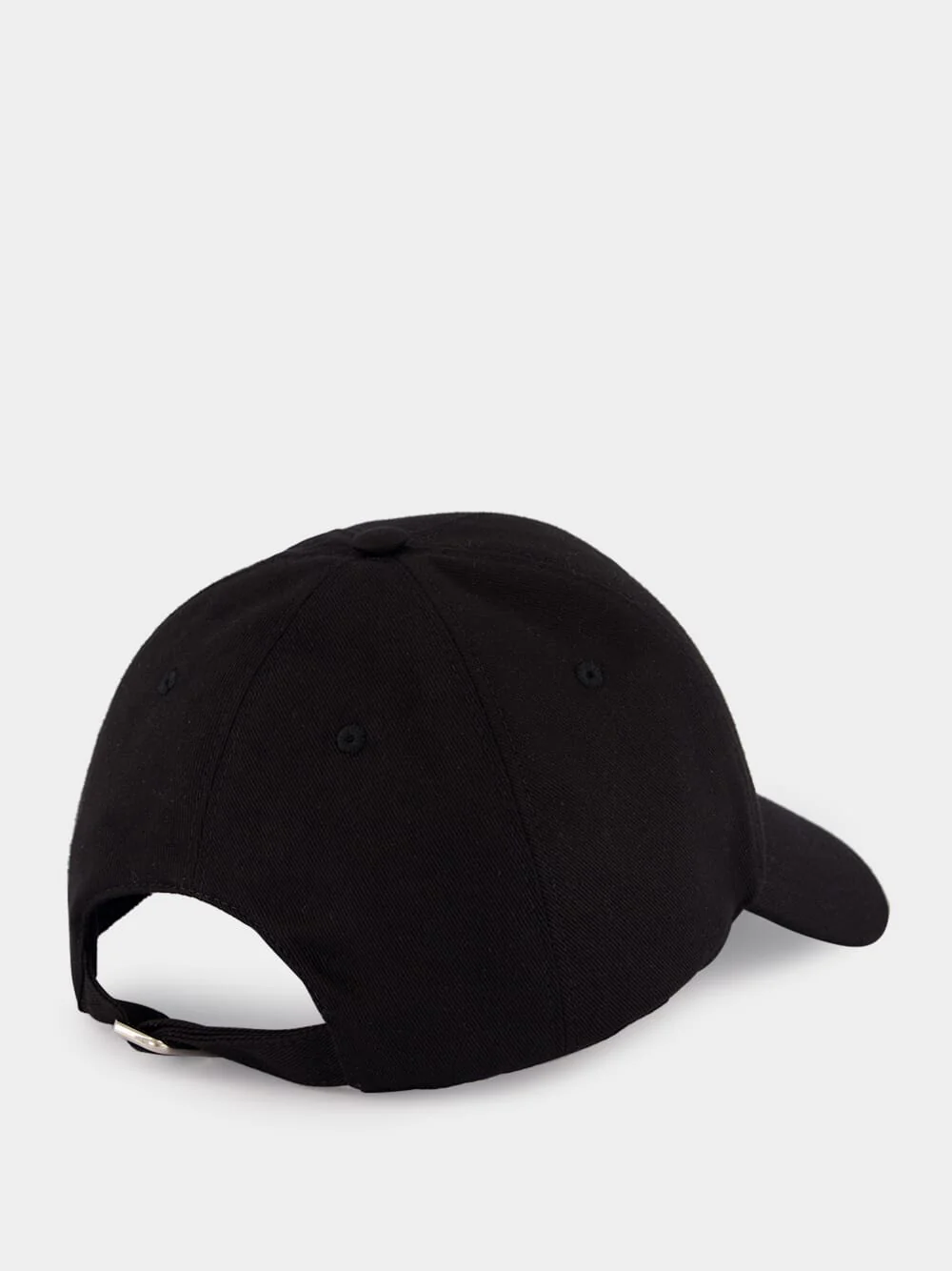 Black Cotton Paris Embroidered Cap - Image 2
