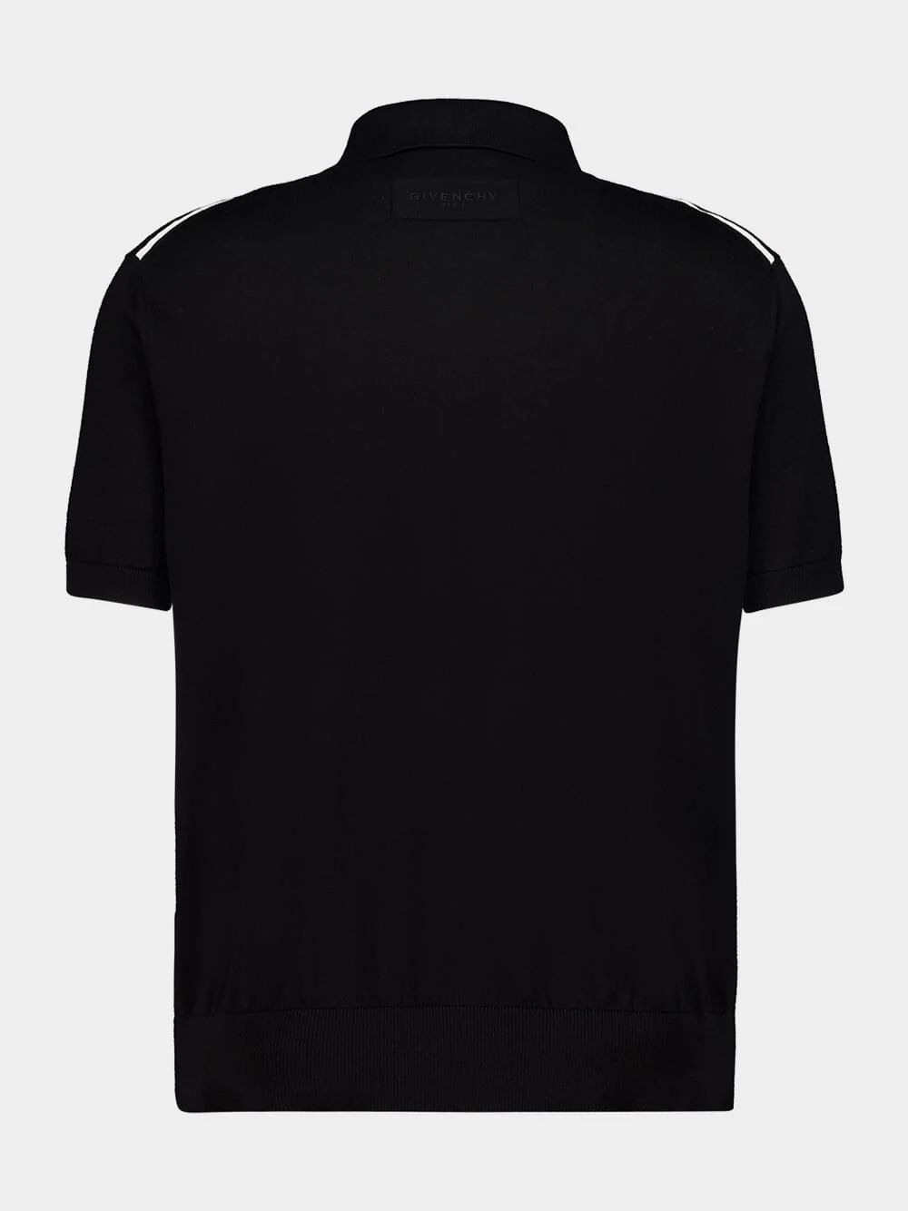Black Cotton Polo Shirt - Image 2