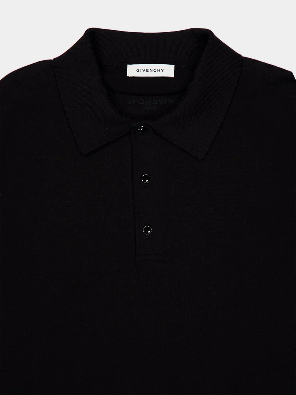 Black Cotton Polo Shirt - Image 3