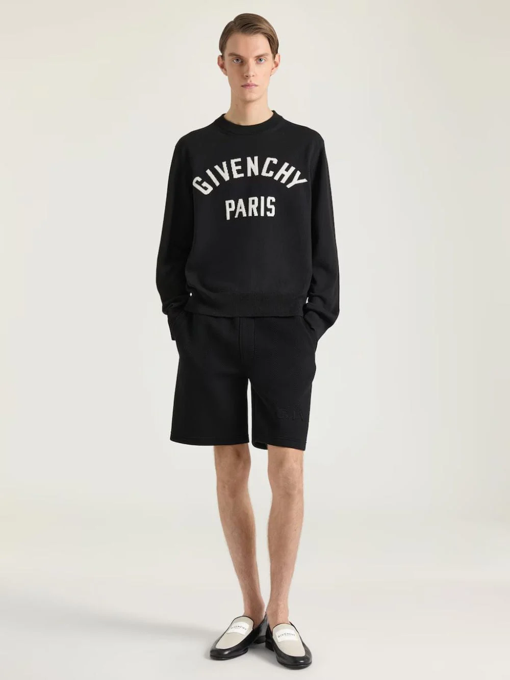 Black Couture Seam Logo Knit Sweater - Image 2