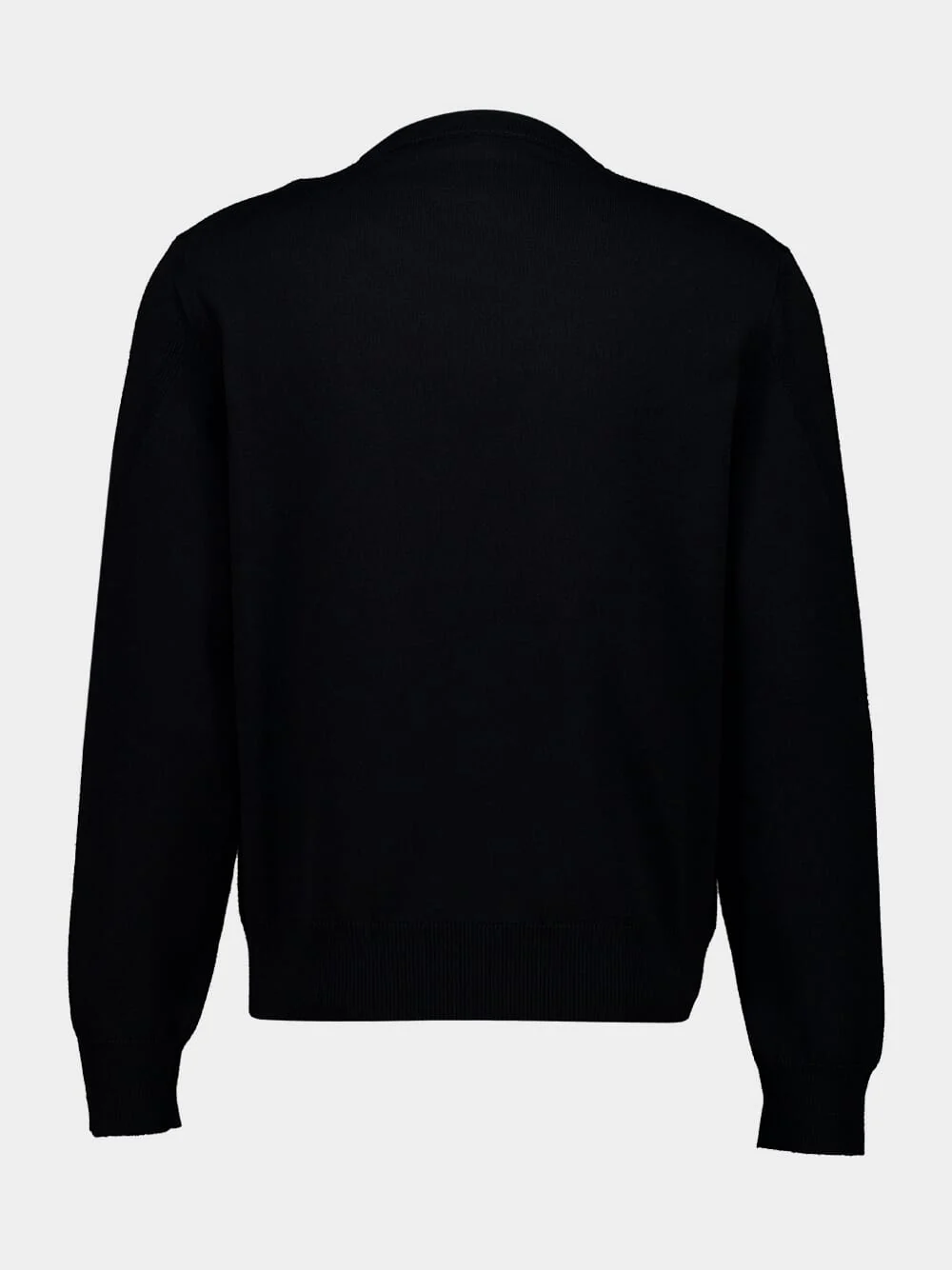 Black Couture Seam Logo Knit Sweater - Image 3