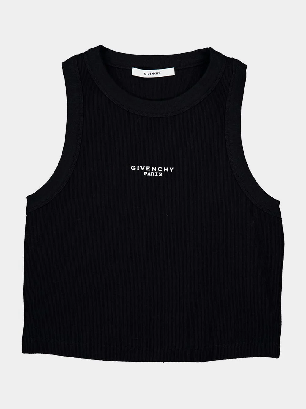 Black Cropped Tank Top - Image 4