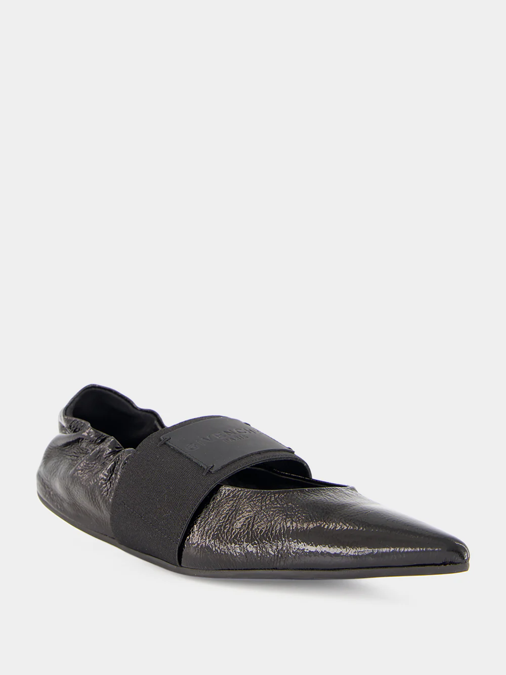 Black Crush Naplack Leather Ballerinas - Image 3
