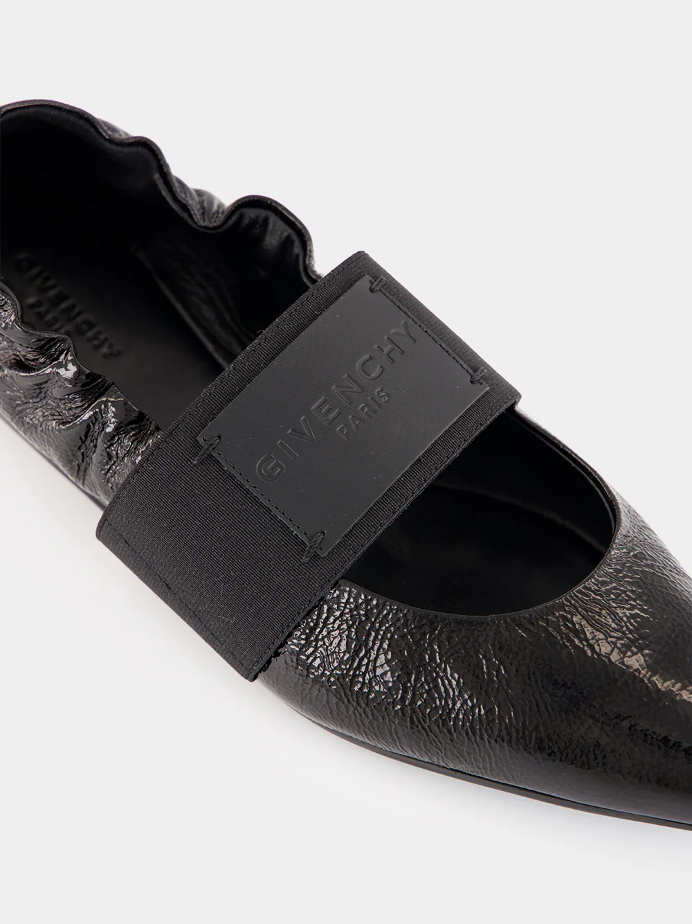 Black Crush Naplack Leather Ballerinas - Image 8