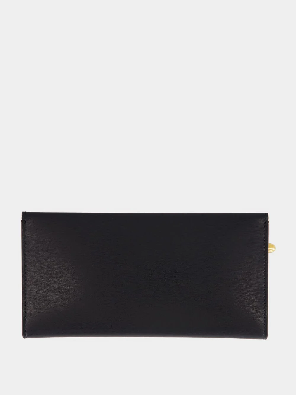 Black Leather Pinch Long Wallet - Image 2