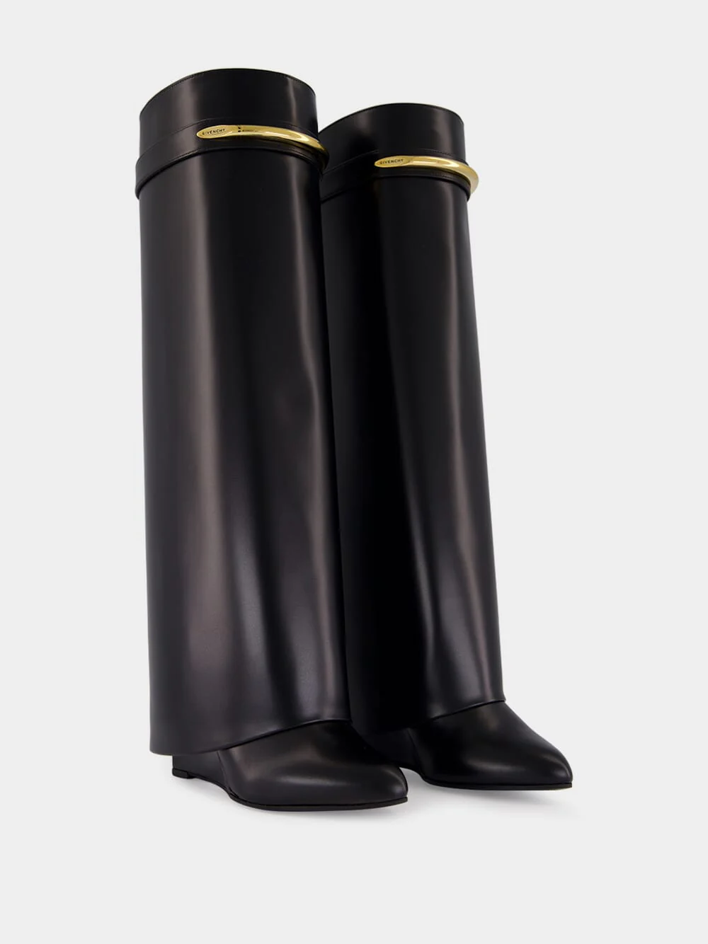 Black Leather Shark Boots - Image 5
