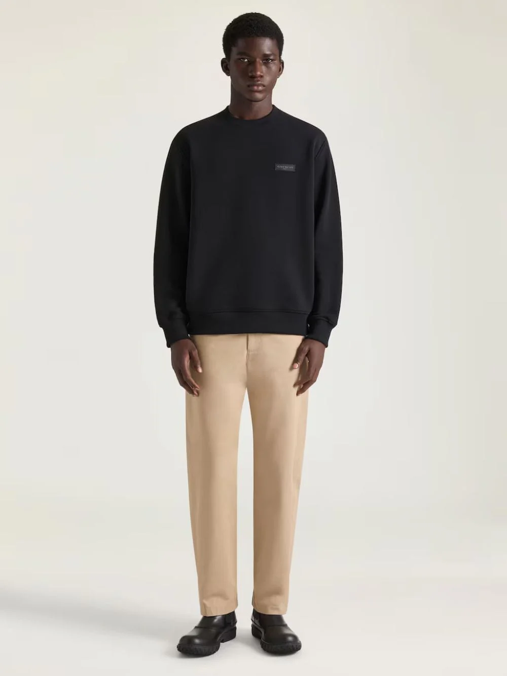 Black Logo Fleece Sweatshirt