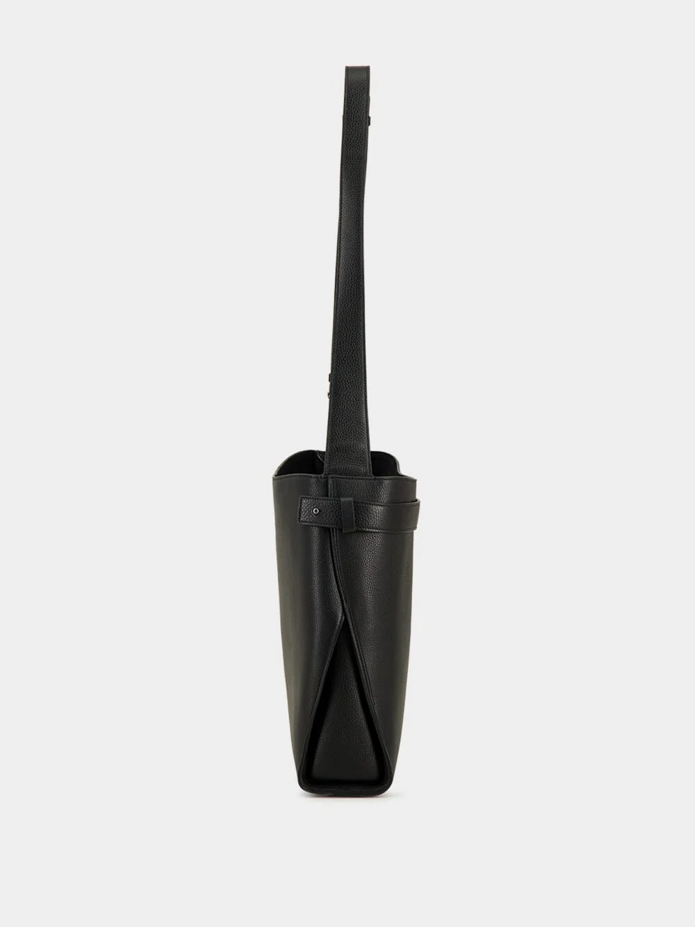 Black Medium Belted Hobo Bag - Image 5