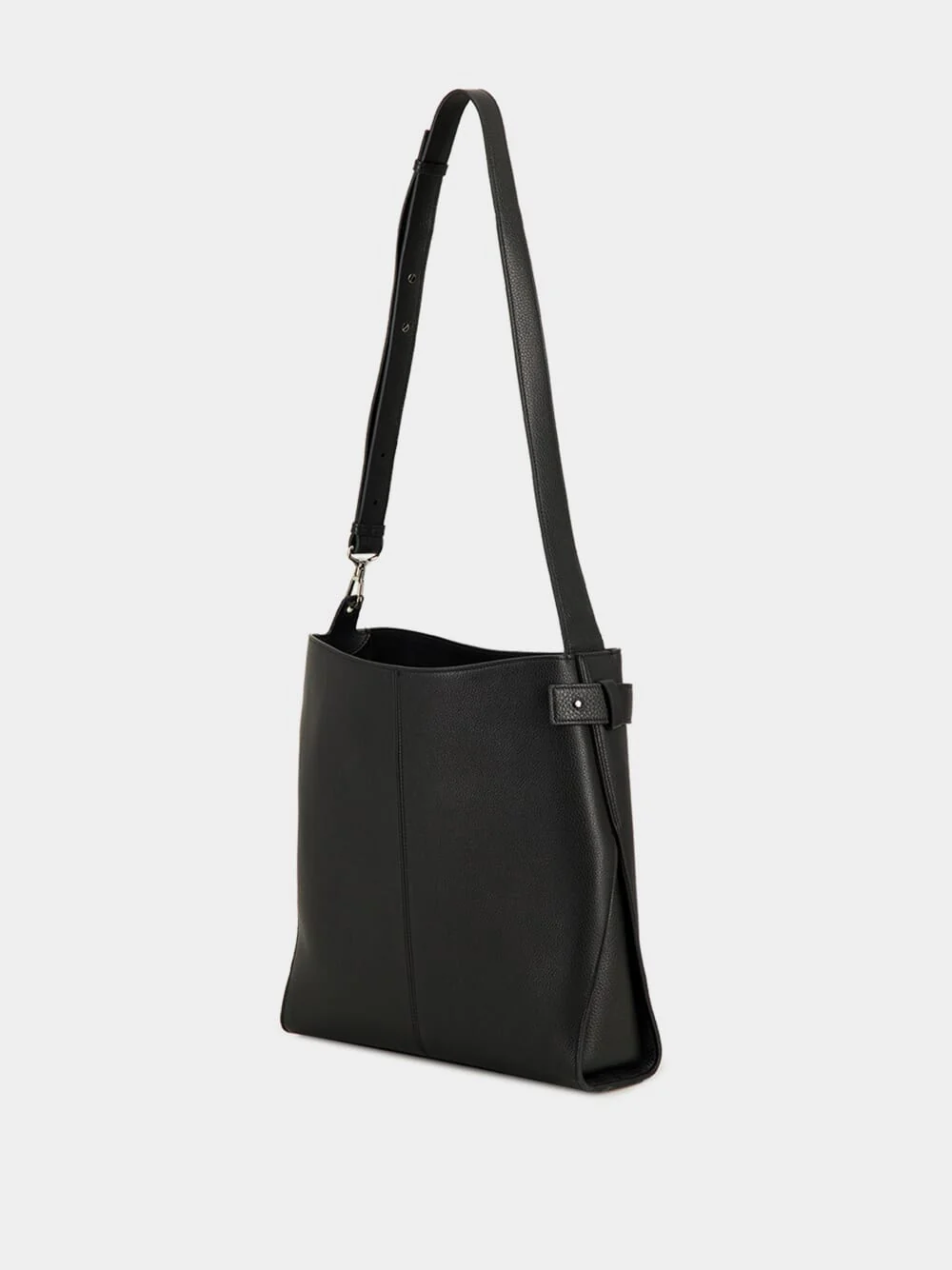 Black Medium Belted Hobo Bag - Image 6