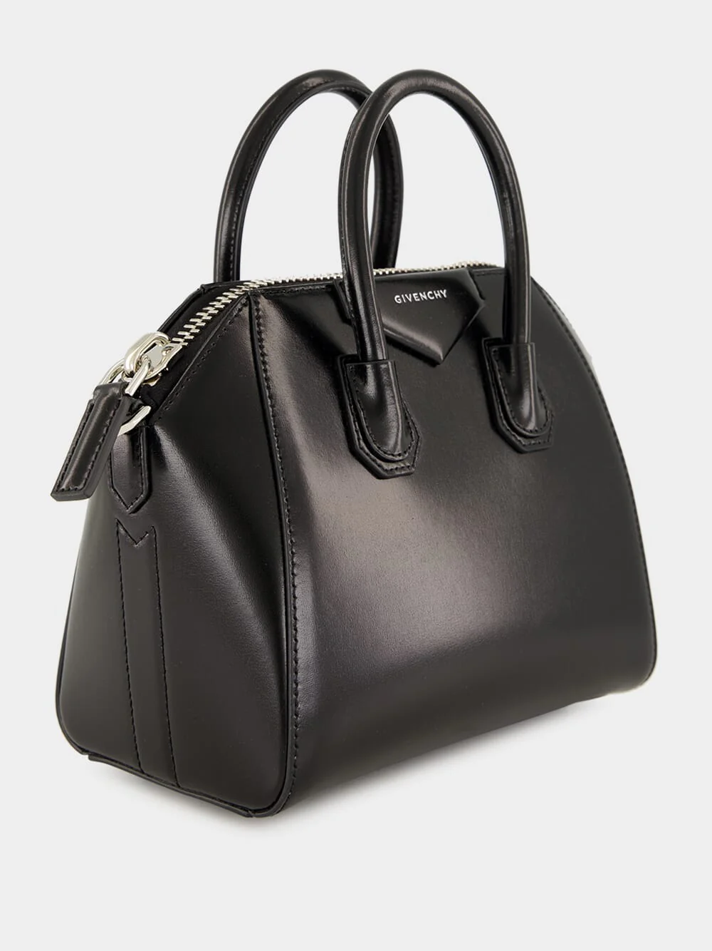 Black Mini Antigona Bag in Box Leather - Image 3