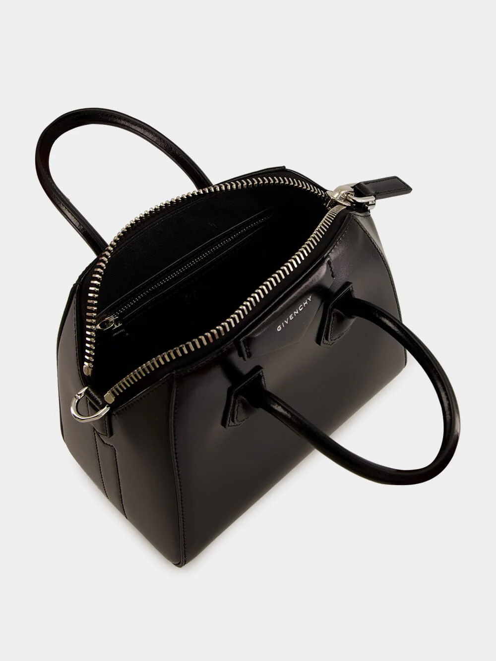Black Mini Antigona Bag in Box Leather - Image 6