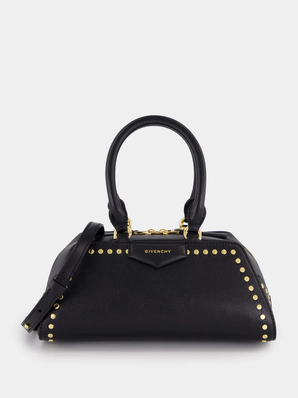 Black Mini Antigona Studded Leather Bag