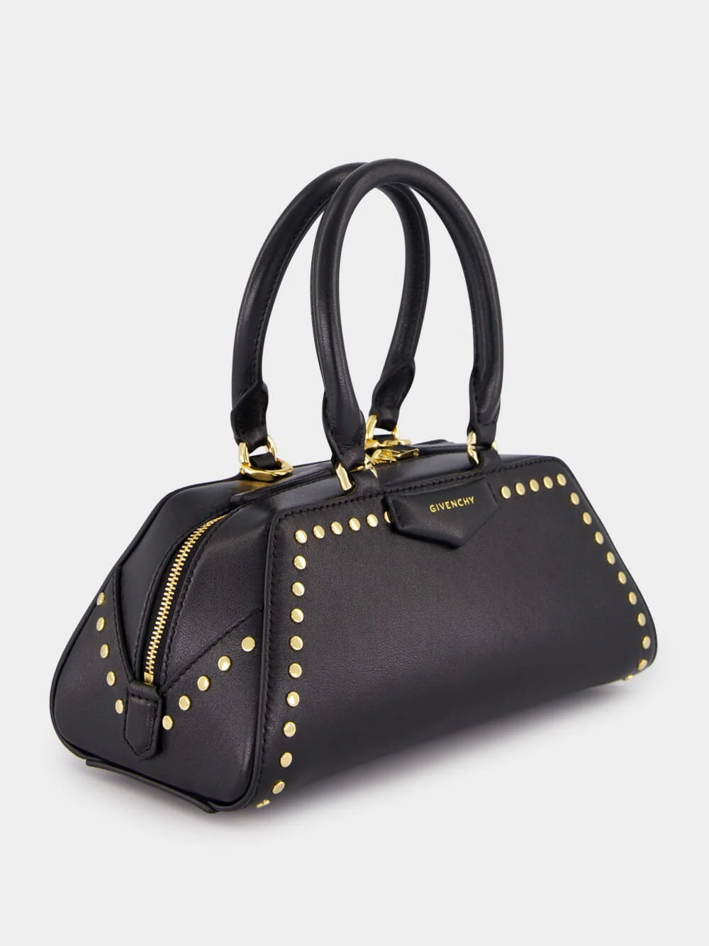 Black Mini Antigona Studded Leather Bag - Image 4