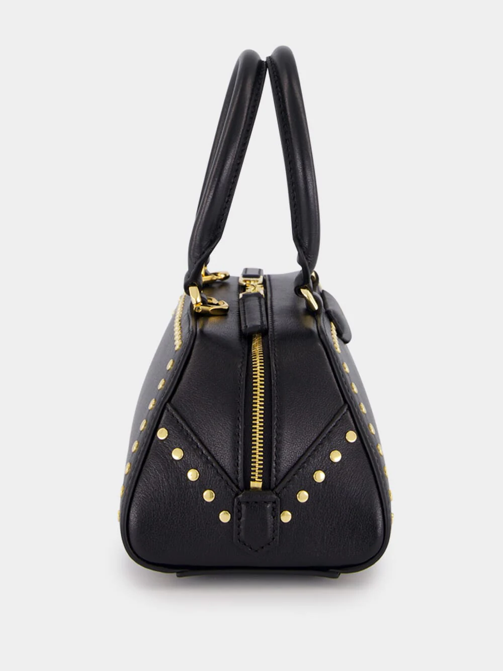 Black Mini Antigona Studded Leather Bag - Image 5