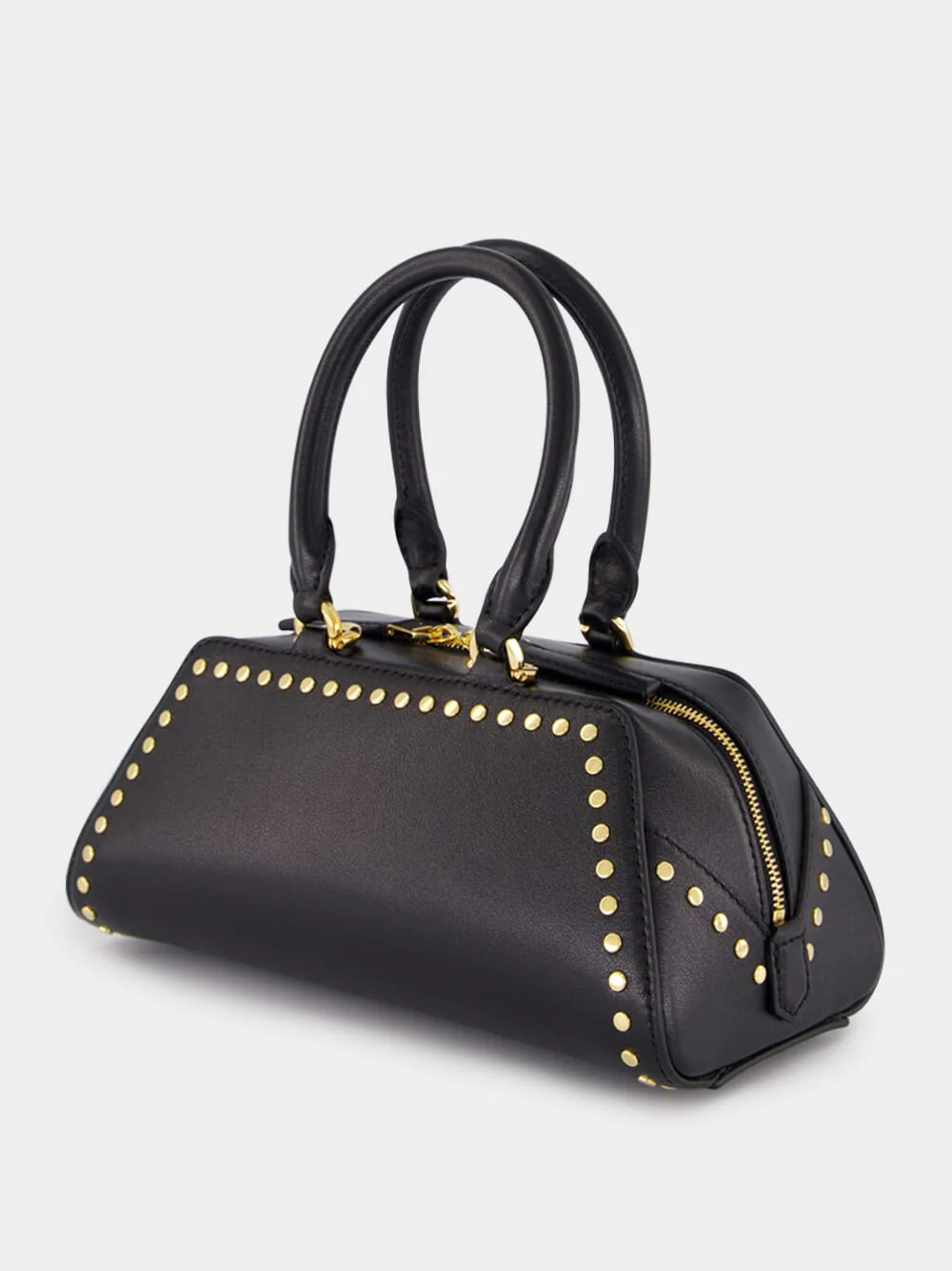 Black Mini Antigona Studded Leather Bag - Image 6