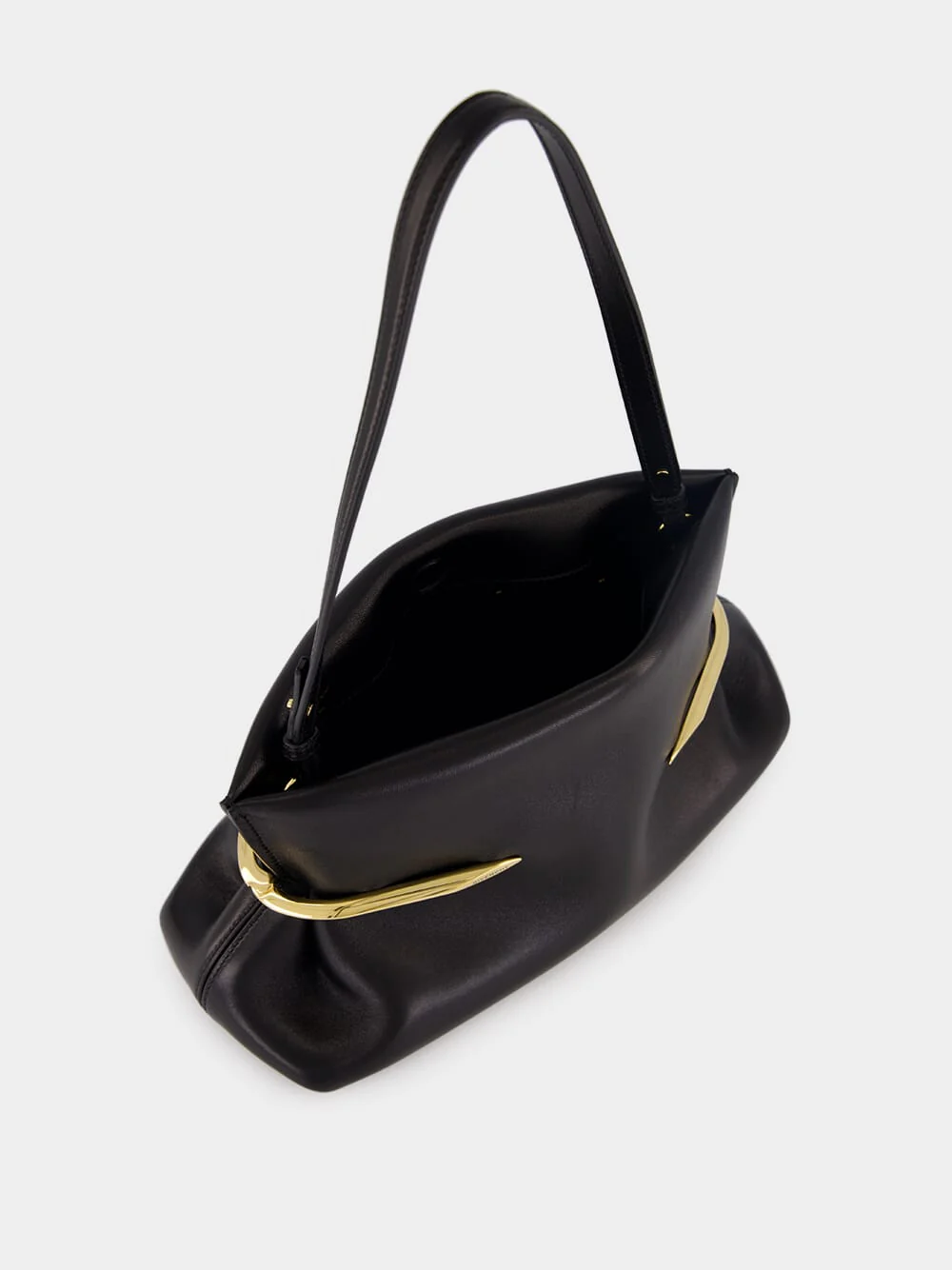 Black Pinch Soft Nappa Leather Clutch - Image 6