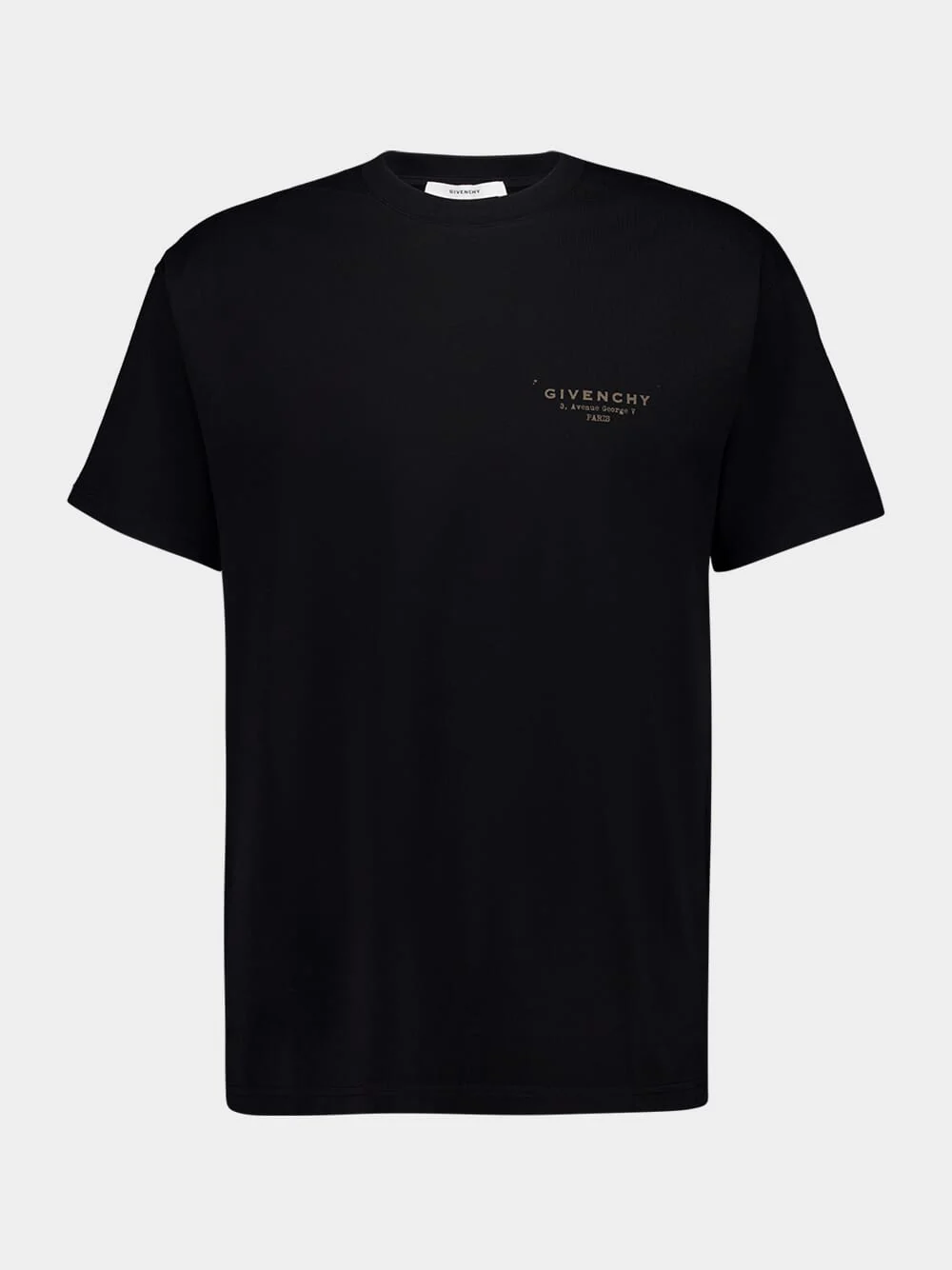 Black Regular Fit Cotton Logo T-Shirt
