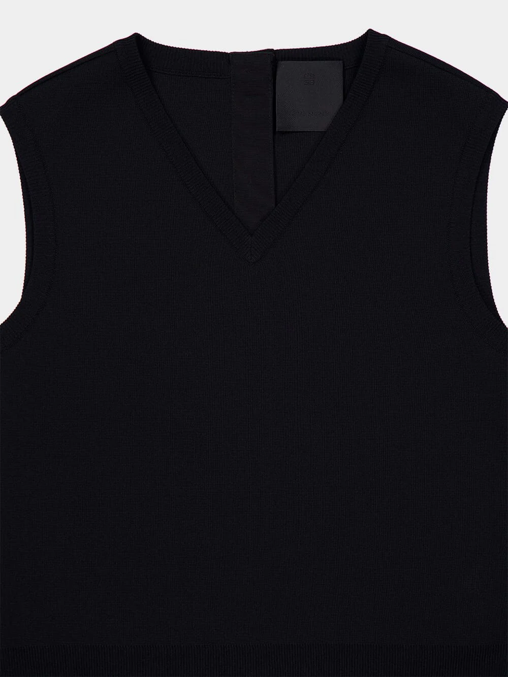 Black Sleeveless V-Neck Gilet - Image 3