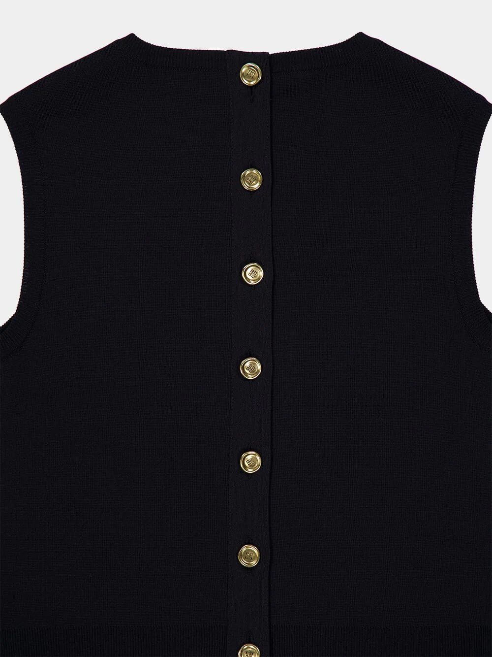 Black Sleeveless V-Neck Gilet - Image 4
