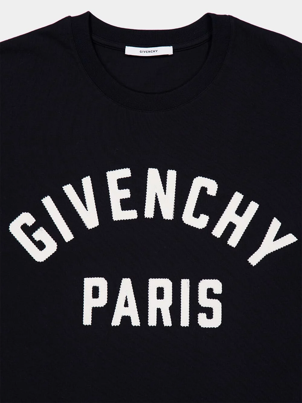 Black T-Shirt in Cotton with Logo Embroidery - Image 3