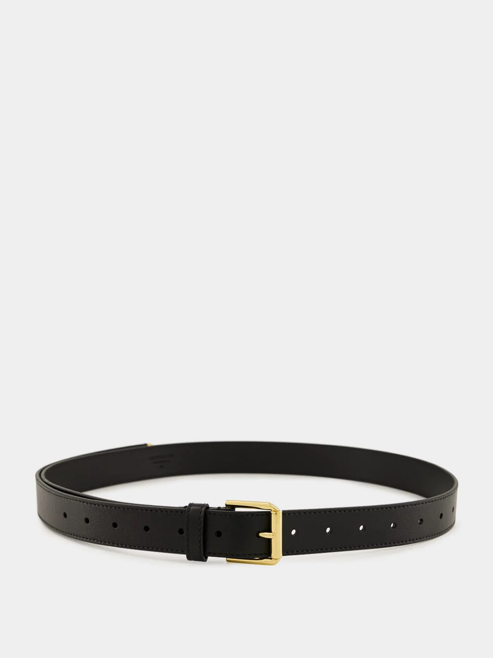 Black Voyou Shiny Leather Long Belt