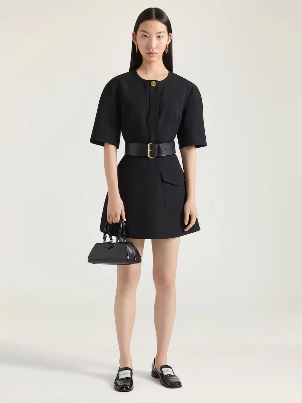 Black Wool Mini Dress