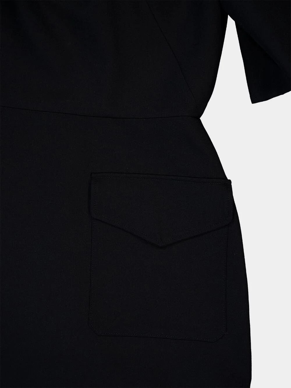 Black Wool Mini Dress - Image 6