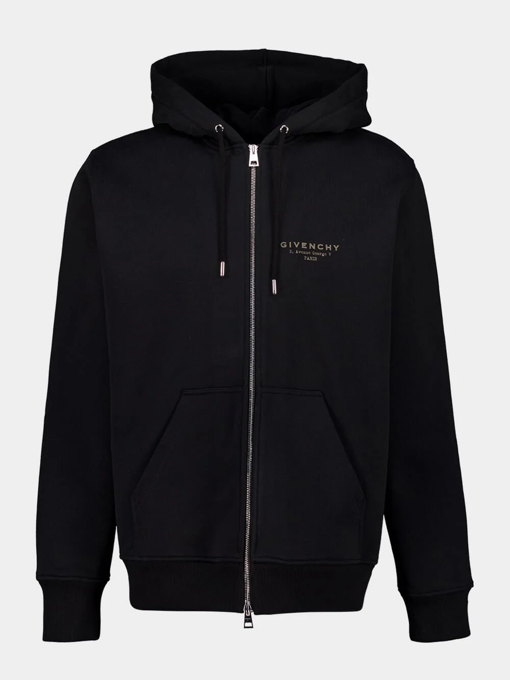 Black Zipped Sweatshirt in Fleece