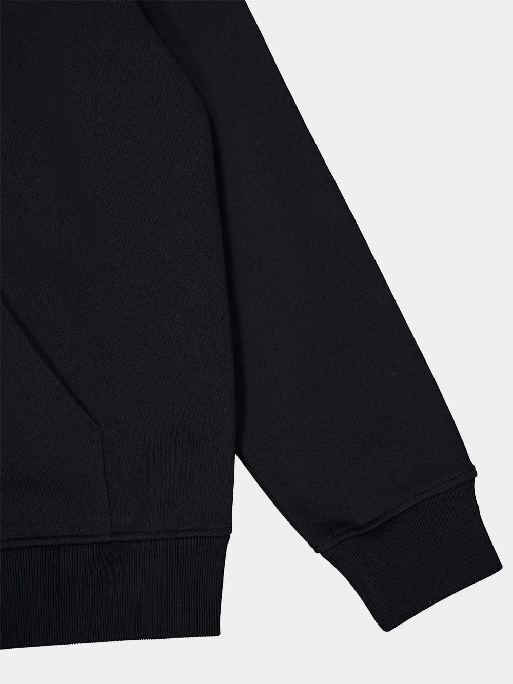 Black Zipped Sweatshirt in Fleece - Image 5