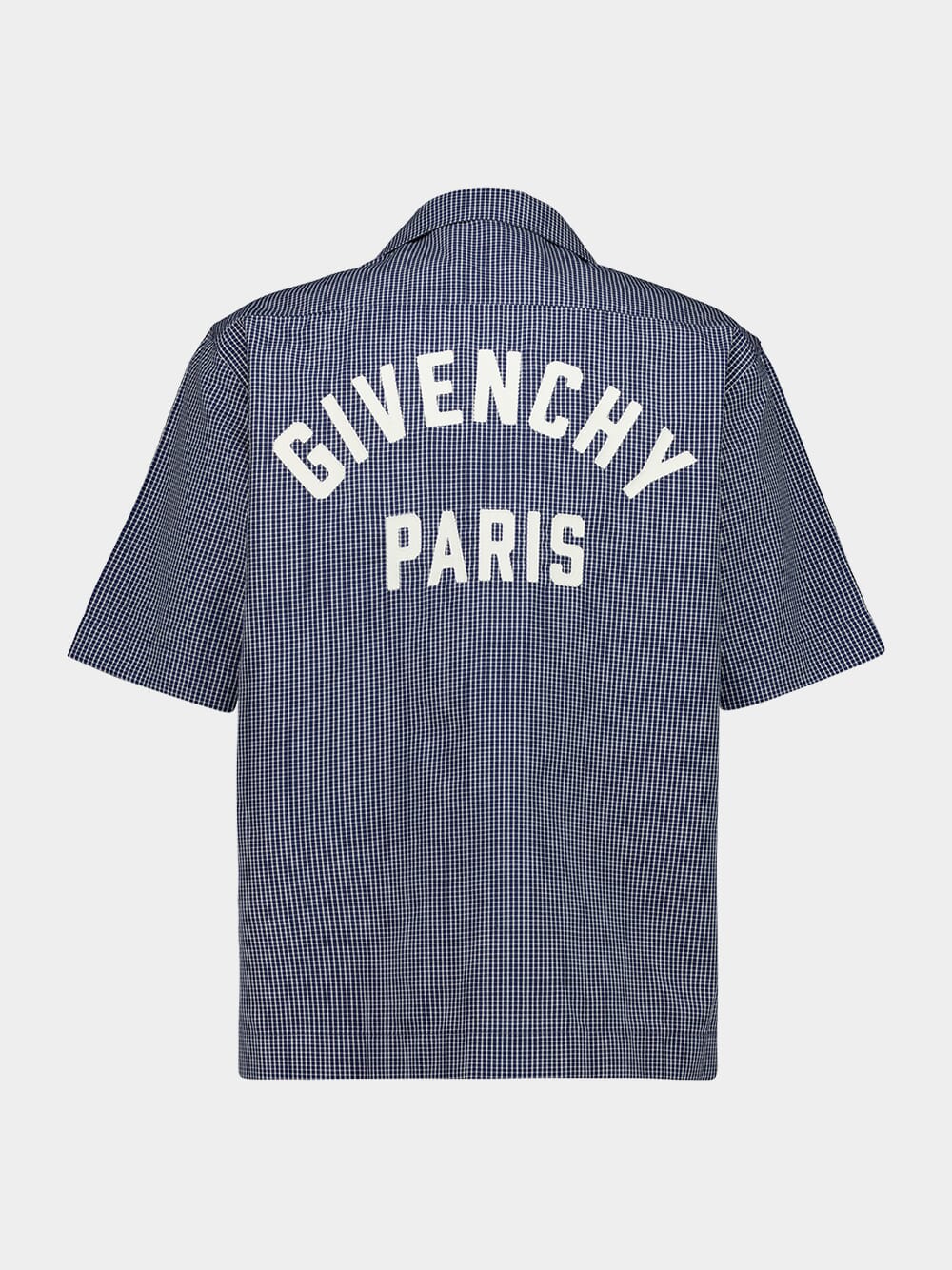 Blue Checked Cotton Shirt with Embroidery - Image 2