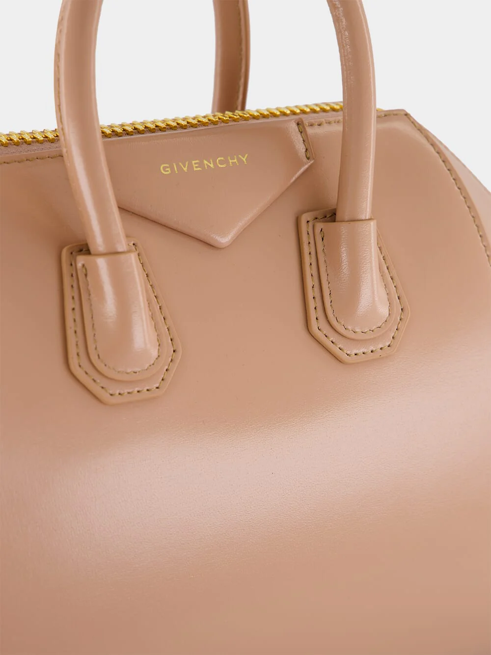 Blush Pink Mini Antigona Box Leather Bag - Image 6