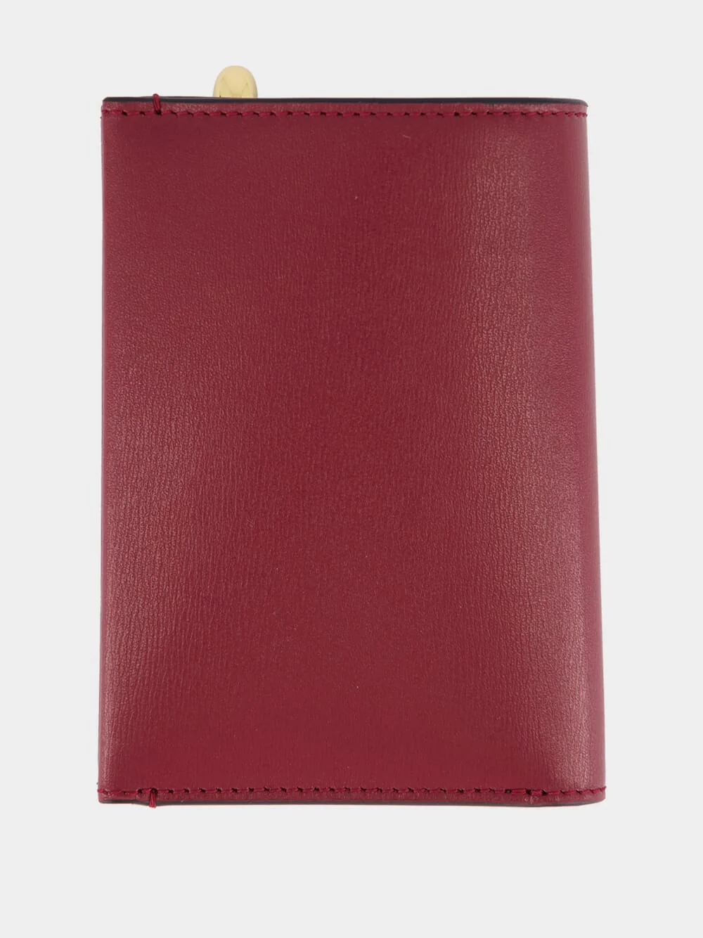 Burgundy Pinch Leather Wallet - Image 2