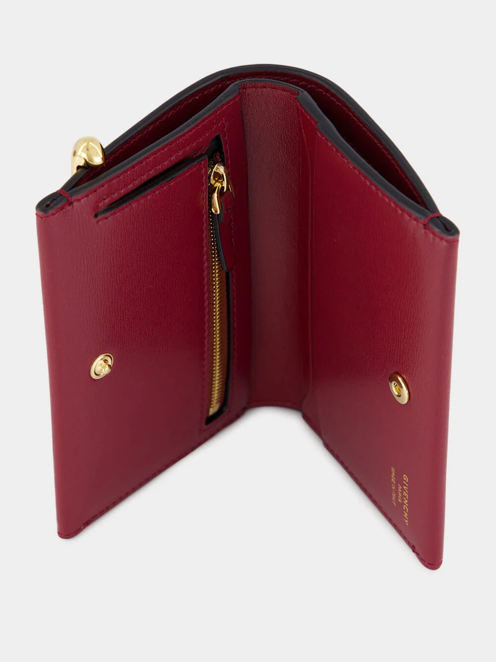 Burgundy Pinch Leather Wallet - Image 3