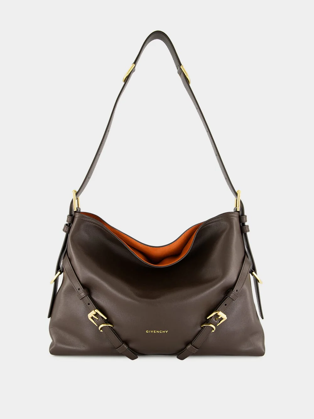 Chocolate Medium Voyou Leather Bag