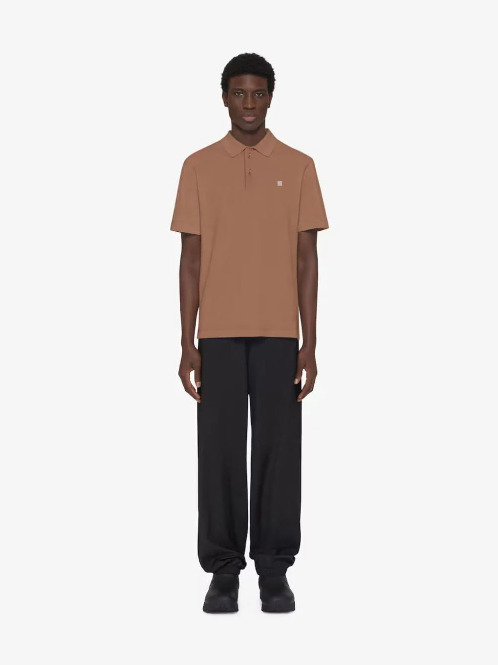 Beige Cotton Polo with 4G Detail - Image 2