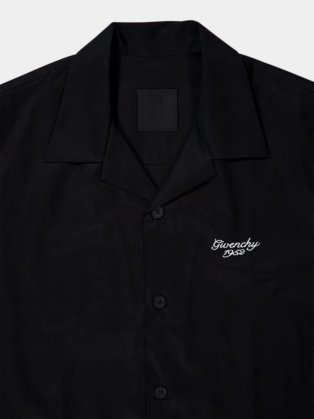 Black Boxy Fit Shirt in Poplin - Image 3