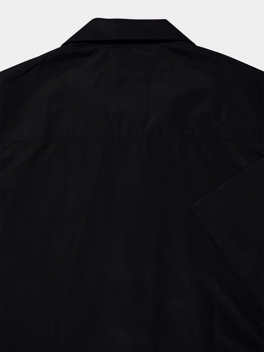 Black Boxy Fit Shirt in Poplin - Image 4