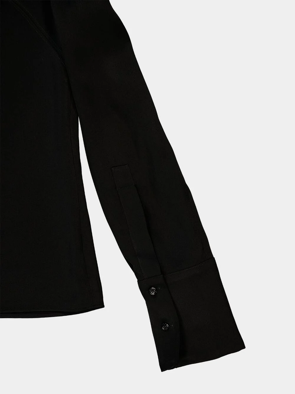 Black Draped Bow Blouse - Image 3
