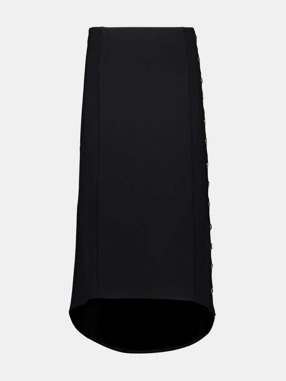 Black Punto Milano Skirt with Buttons - Image 2