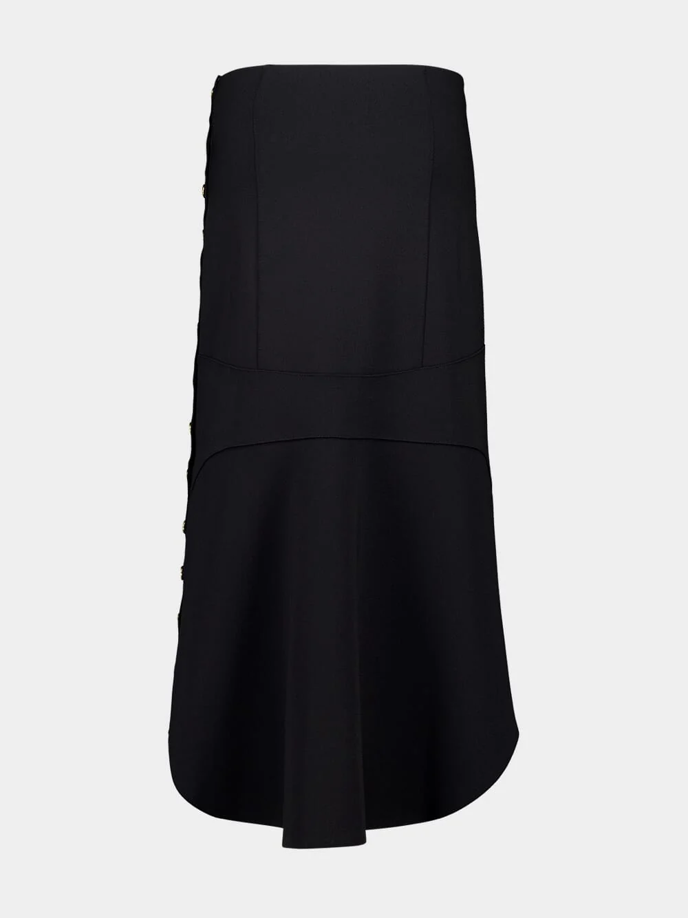 Black Punto Milano Skirt with Buttons - Image 4