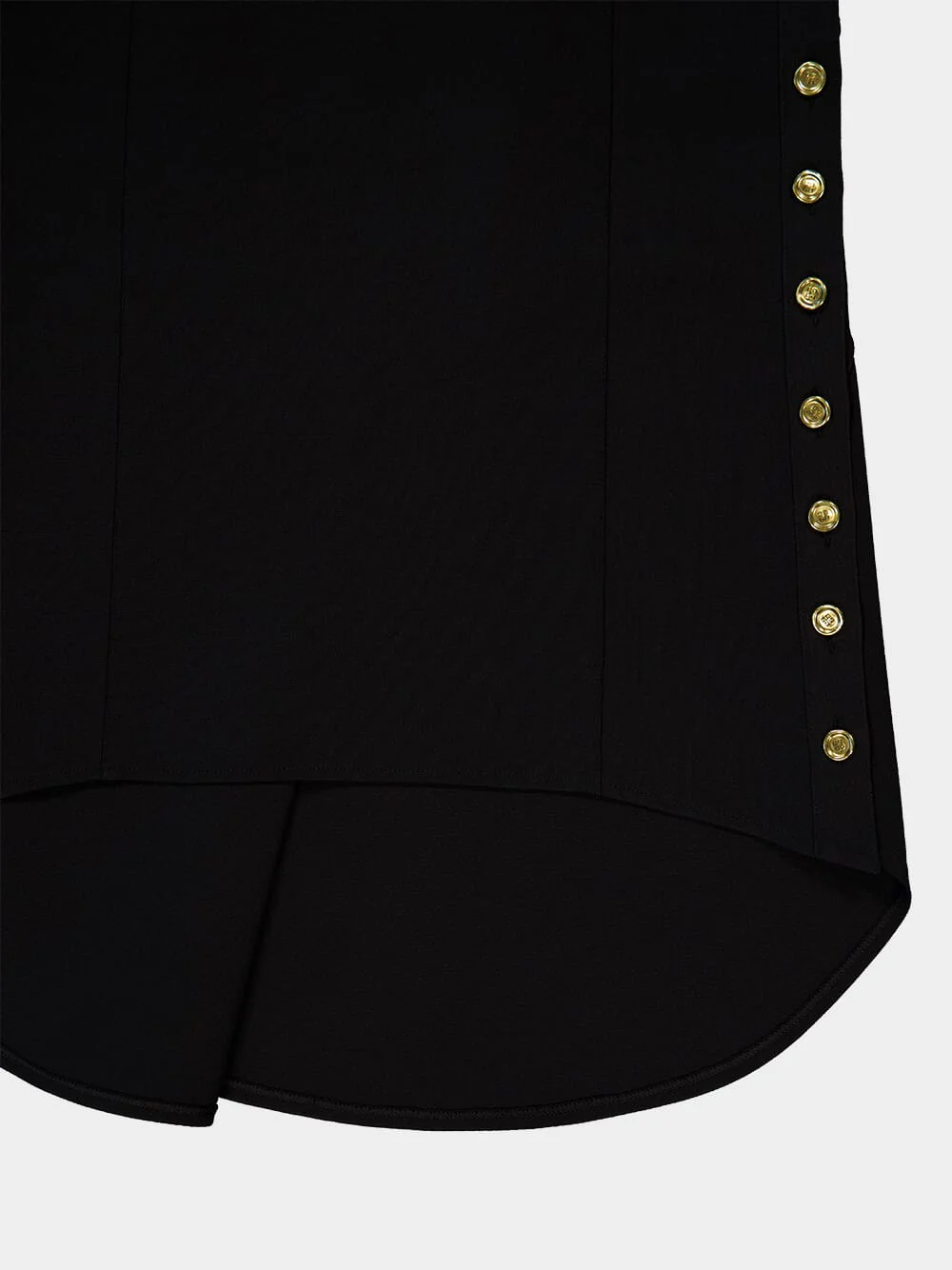 Black Punto Milano Skirt with Buttons - Image 7