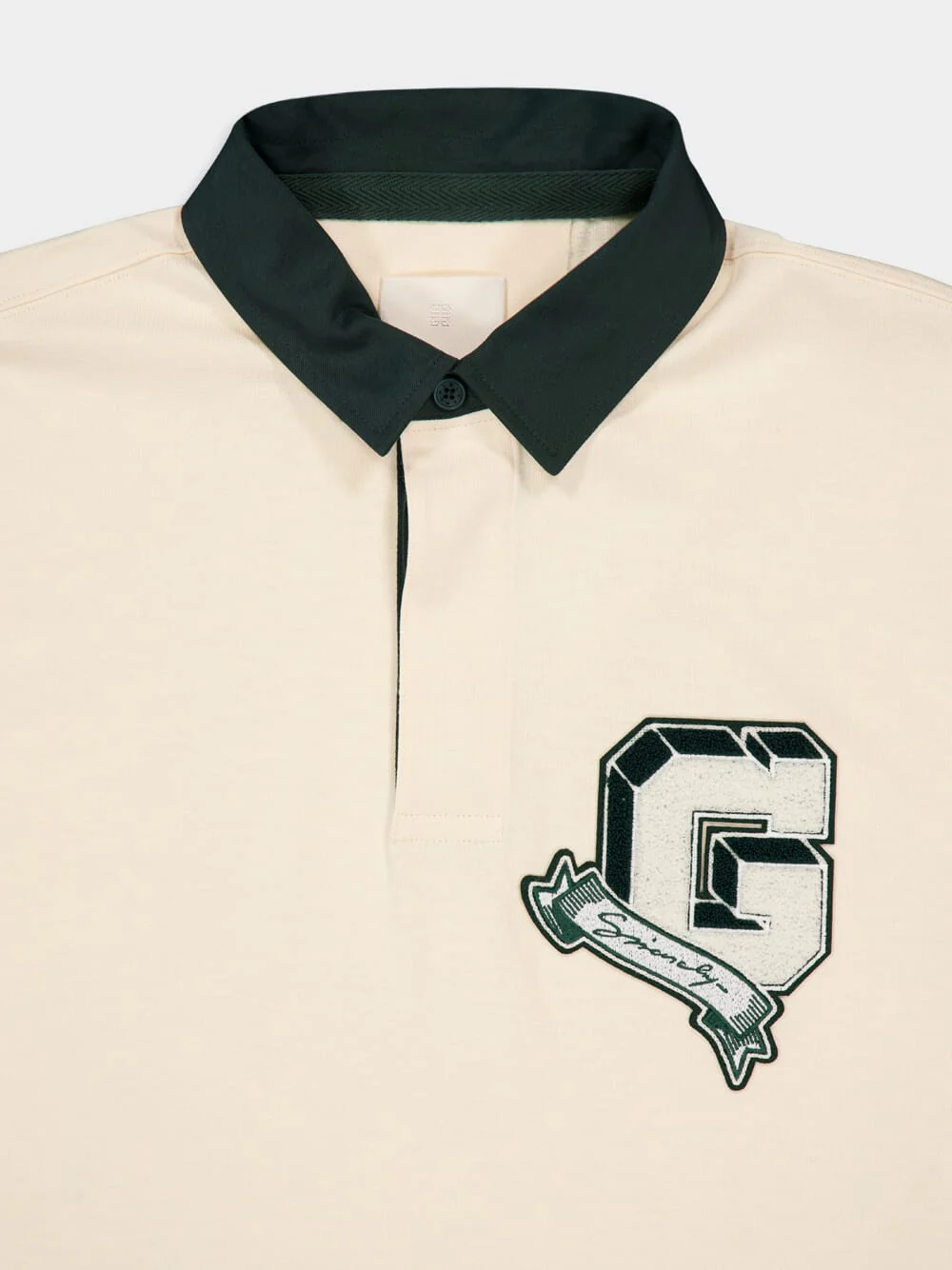 Cream Long-Sleeve Rugby Polo - Image 3