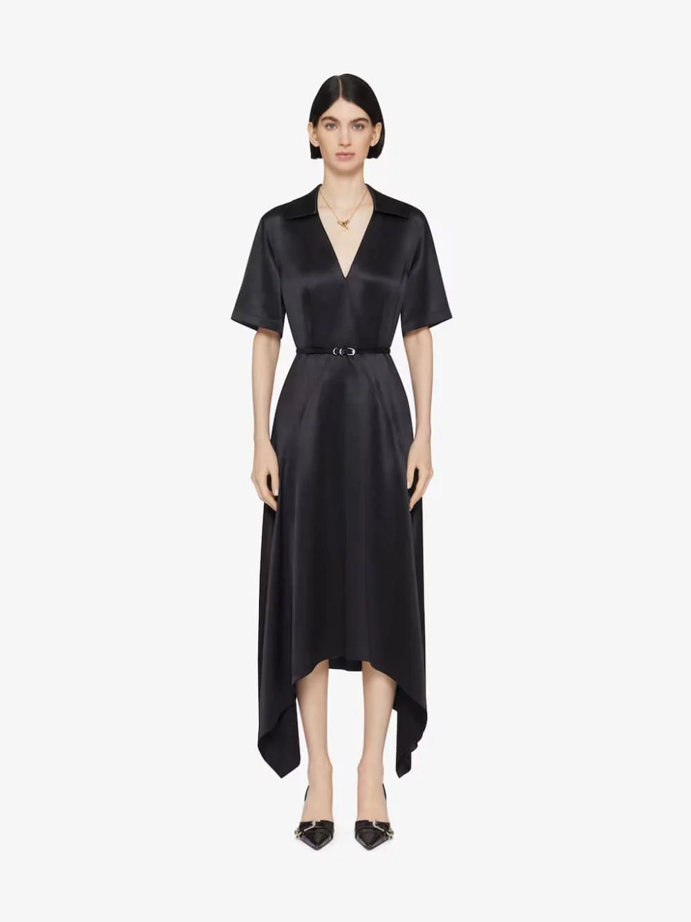 Crepe and Satin Voyou Dress