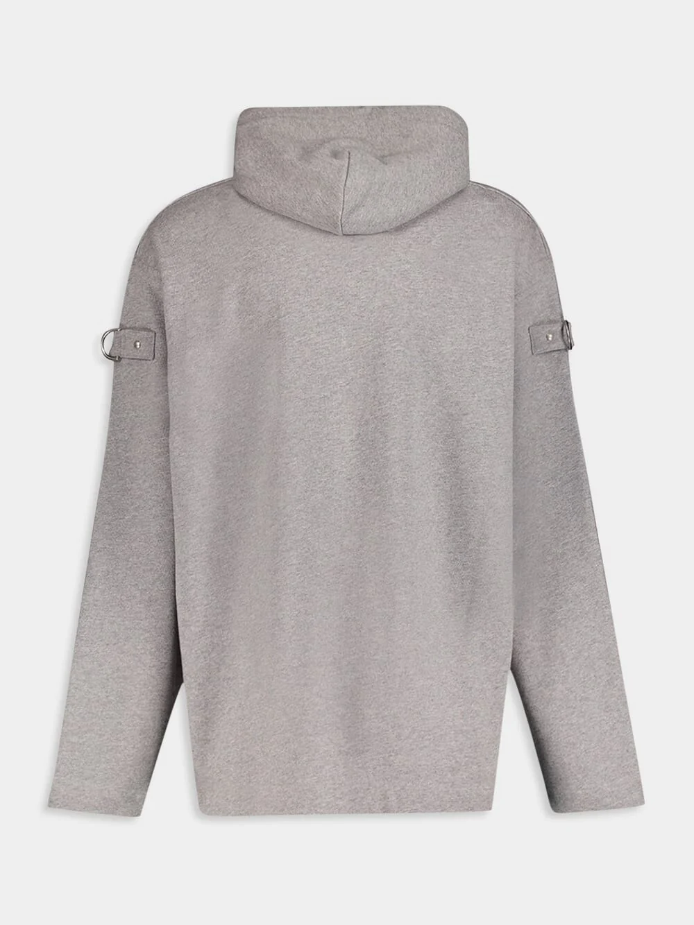 Grey Hooded Sweatshirt with Hardwear Detailing - Image 2