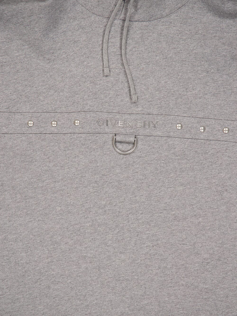 Grey Hooded Sweatshirt with Hardwear Detailing - Image 3