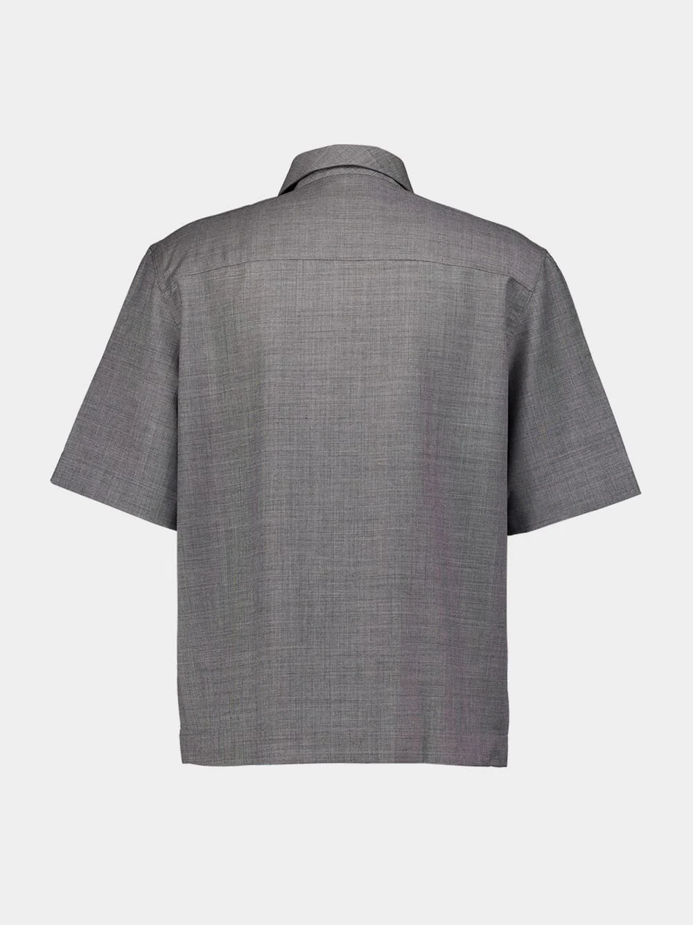 Grey Wool Zipped Shirt - Image 3