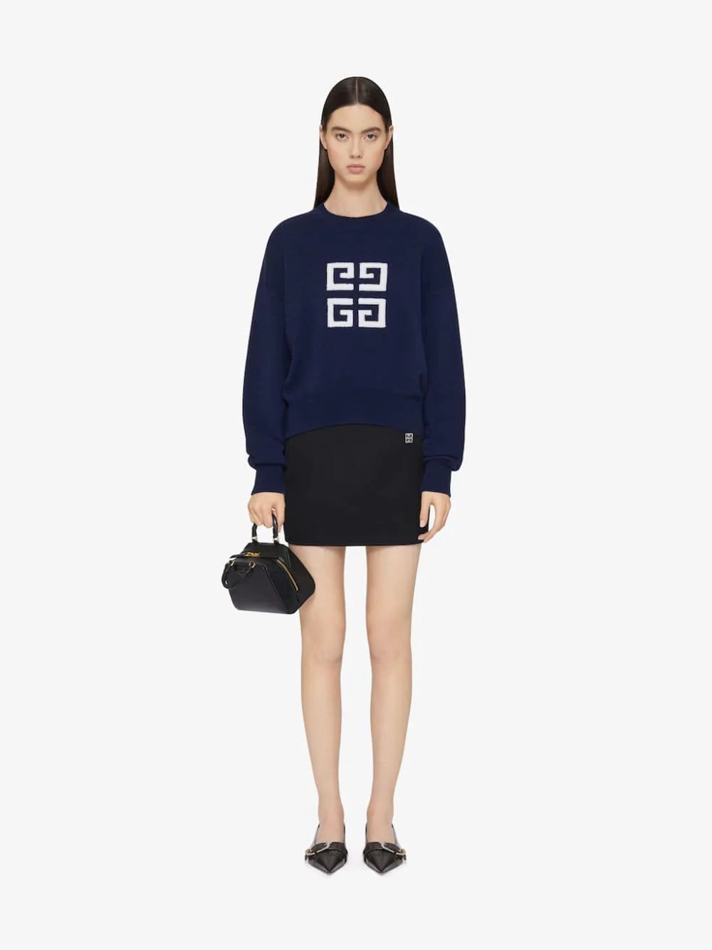 Navy 4G Cashmere Sweater - Image 2