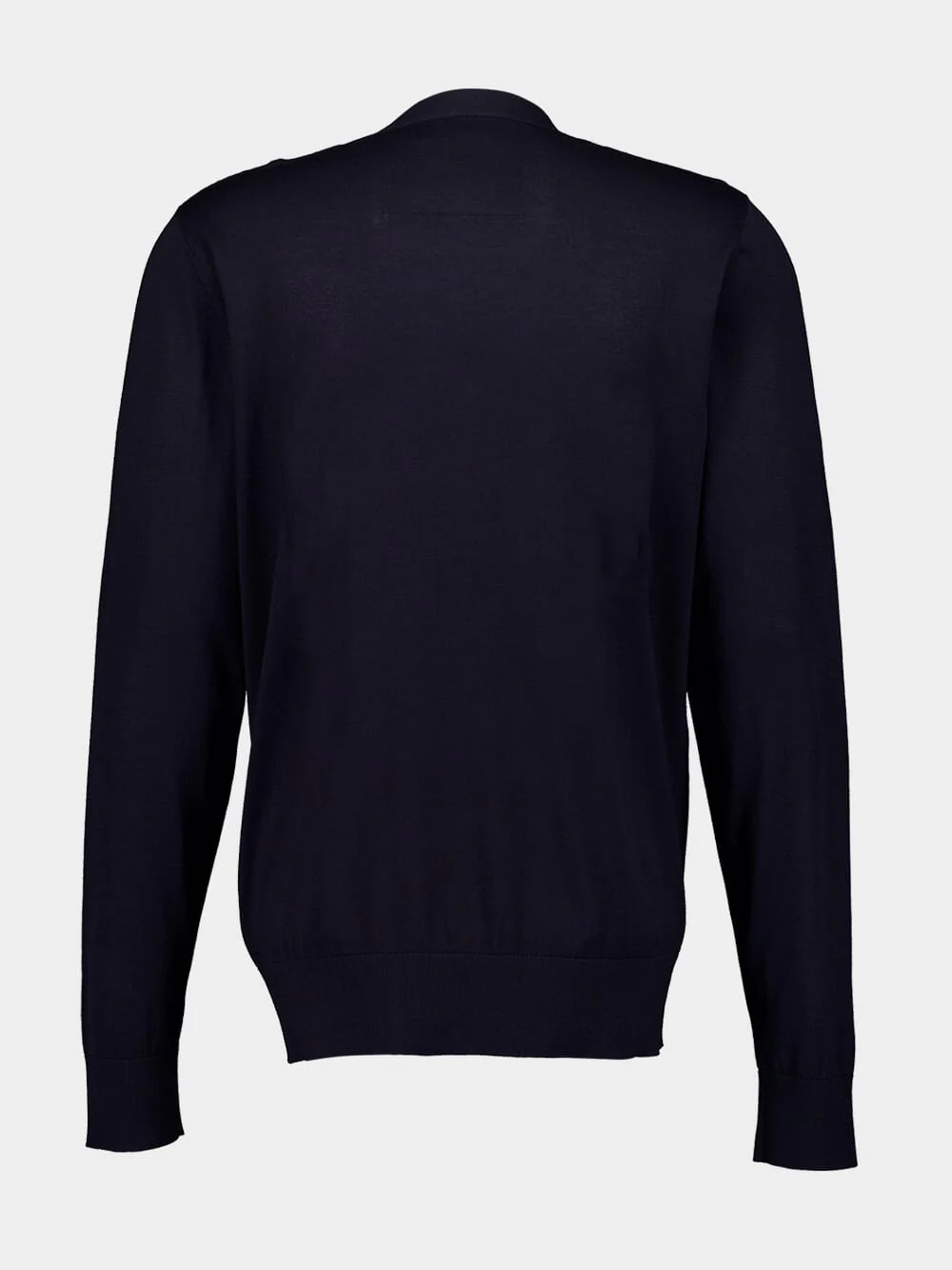 Night Blue Cotton and Silk Cardigan - Image 3